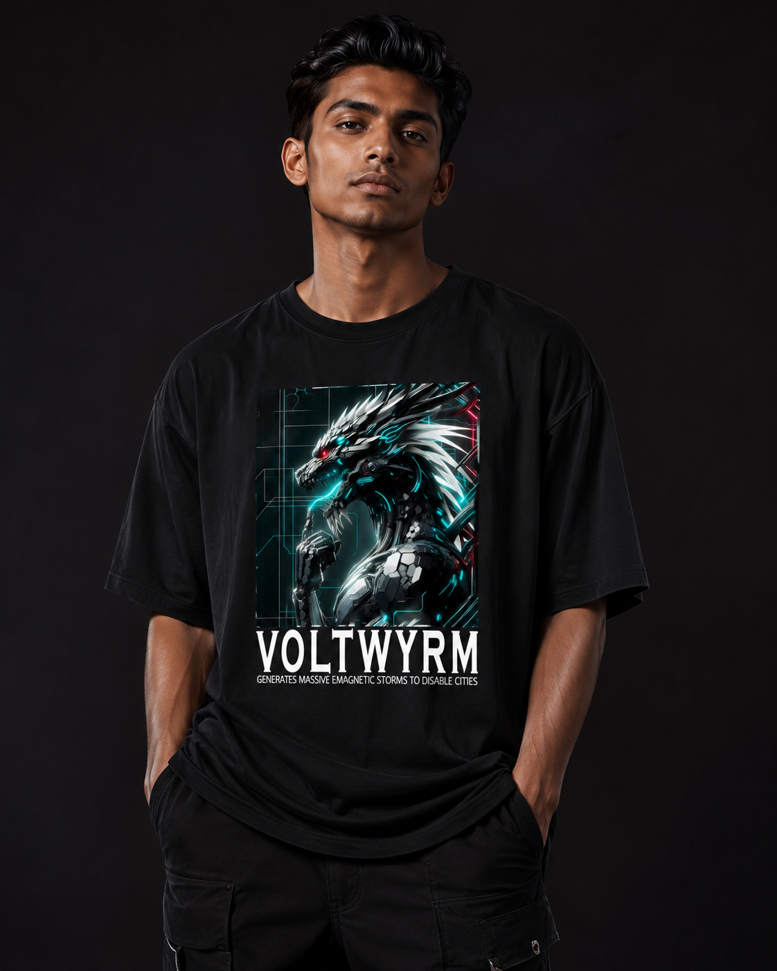 Voltwyrm Oversized T-Shirt For Men
